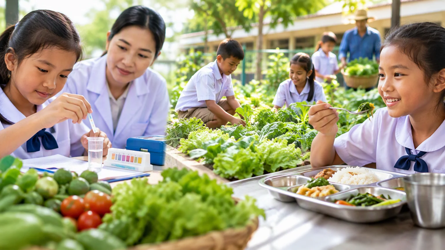 A study on pesticides impacts to school children in Thailand